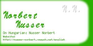 norbert nusser business card